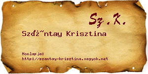 Szántay Krisztina névjegykártya